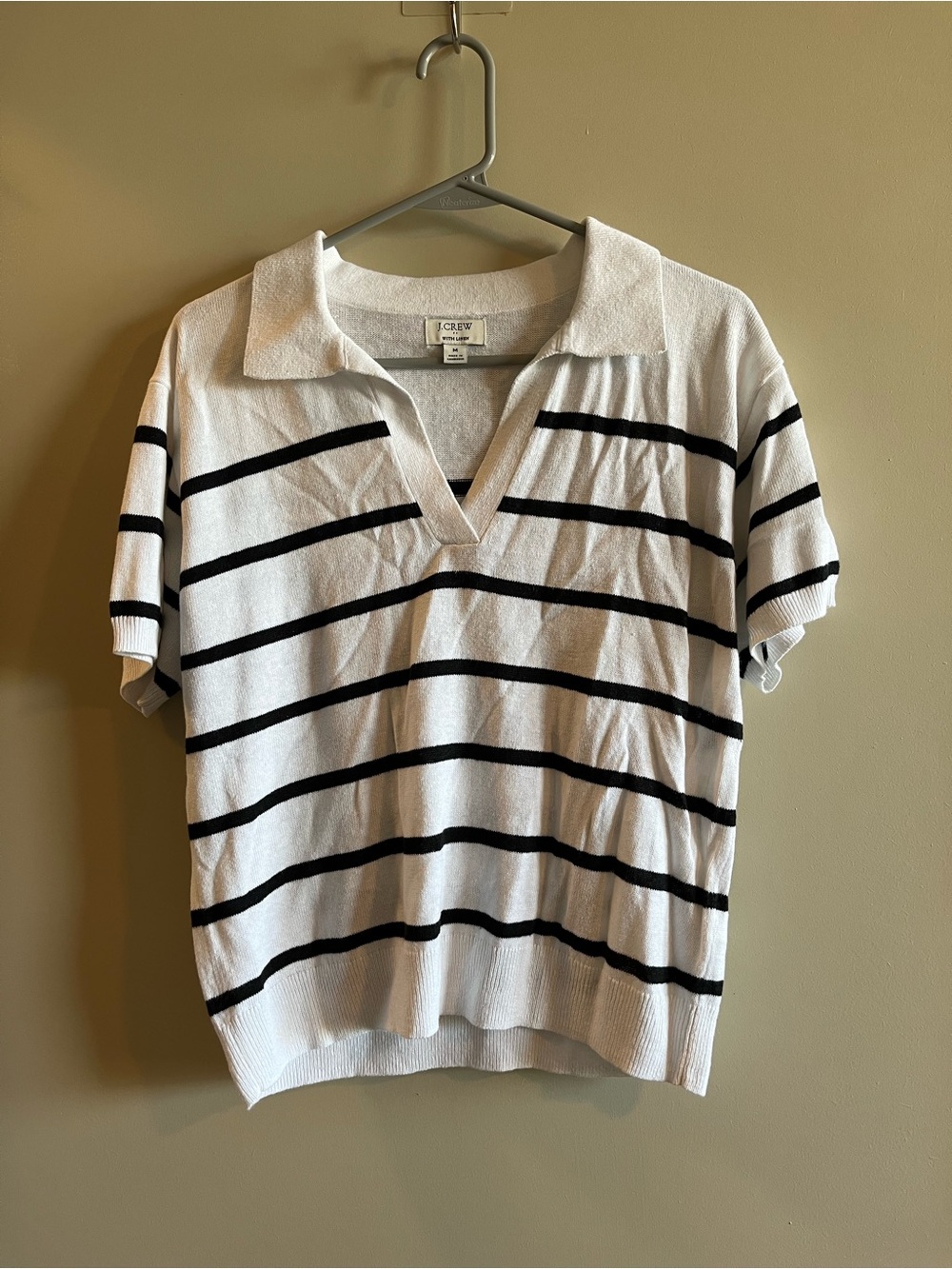 J. Crew Cream V-Neck Sweater